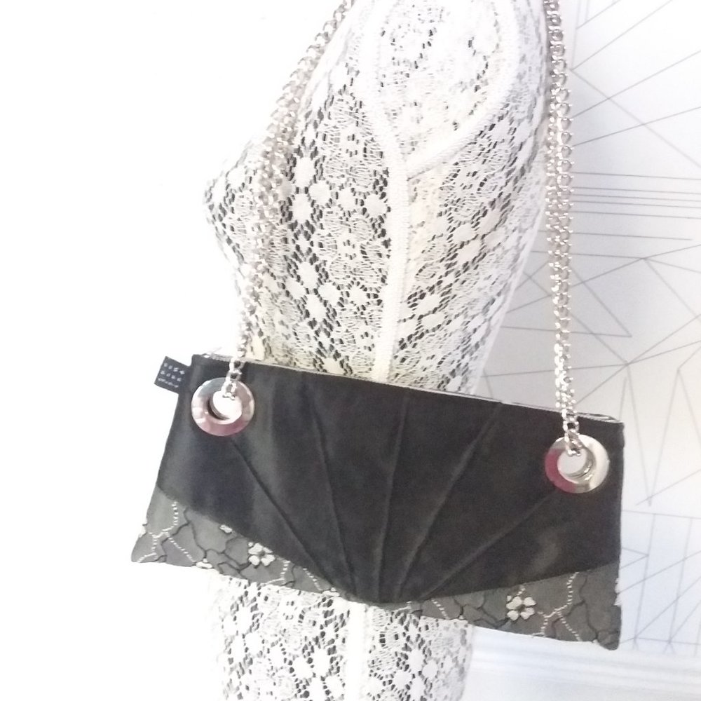 Authentic 1154 LILL Studio Chain Black Purse